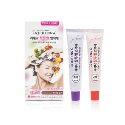 Richenna Easy Speedy Parfüm Haarfarbe [Shampoo Typ Dye] 1ea (Tube) - 2Colors
