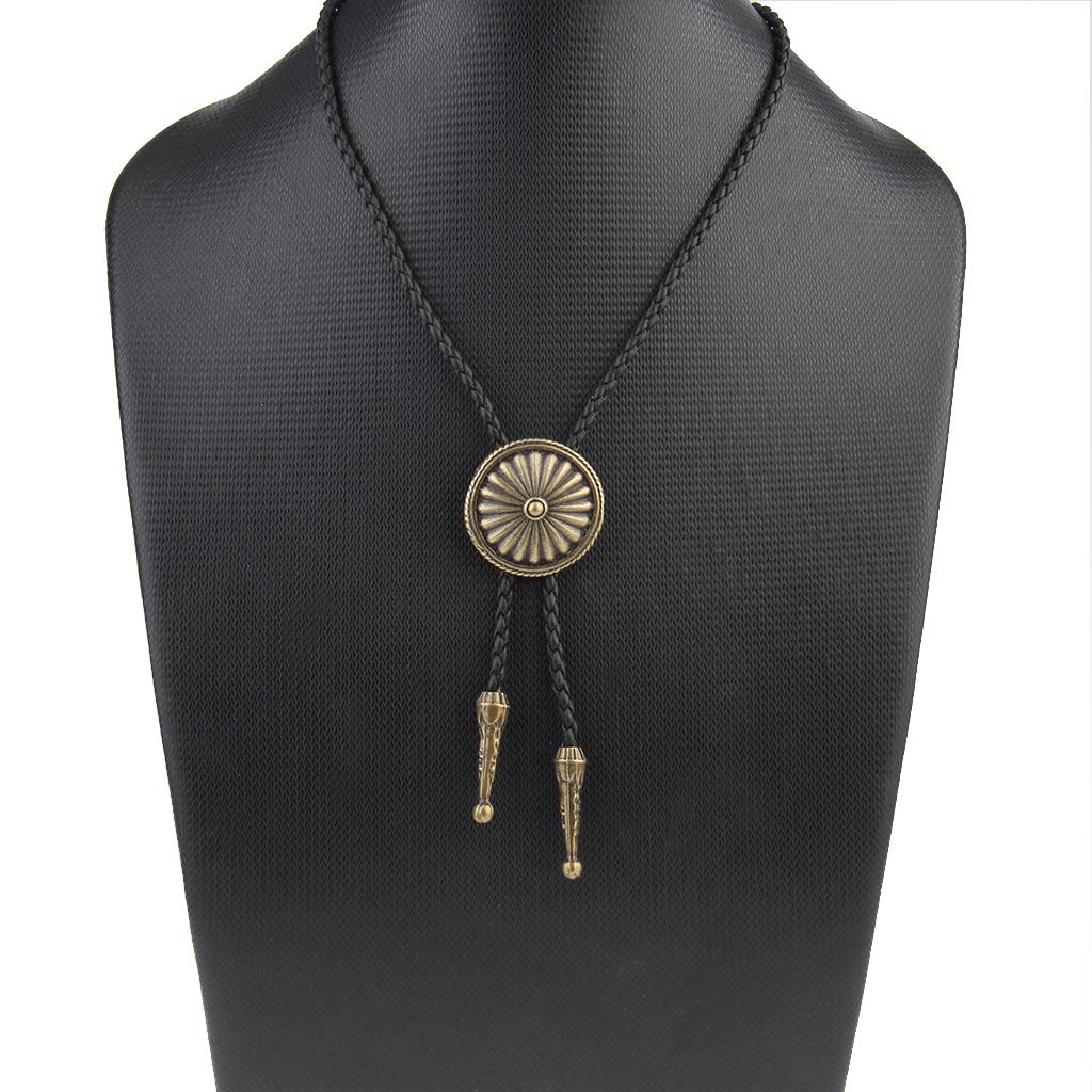Bolo Tie Uomo Donna Con Pietra Turchese – Cravatta Western In Pelle Vintage Per Rodeo, Concerti Country E Stile Boho