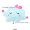 White Cloud Rainbow Bridge Balloon with Smiley Face and Tassel - Cute Party Decoration
