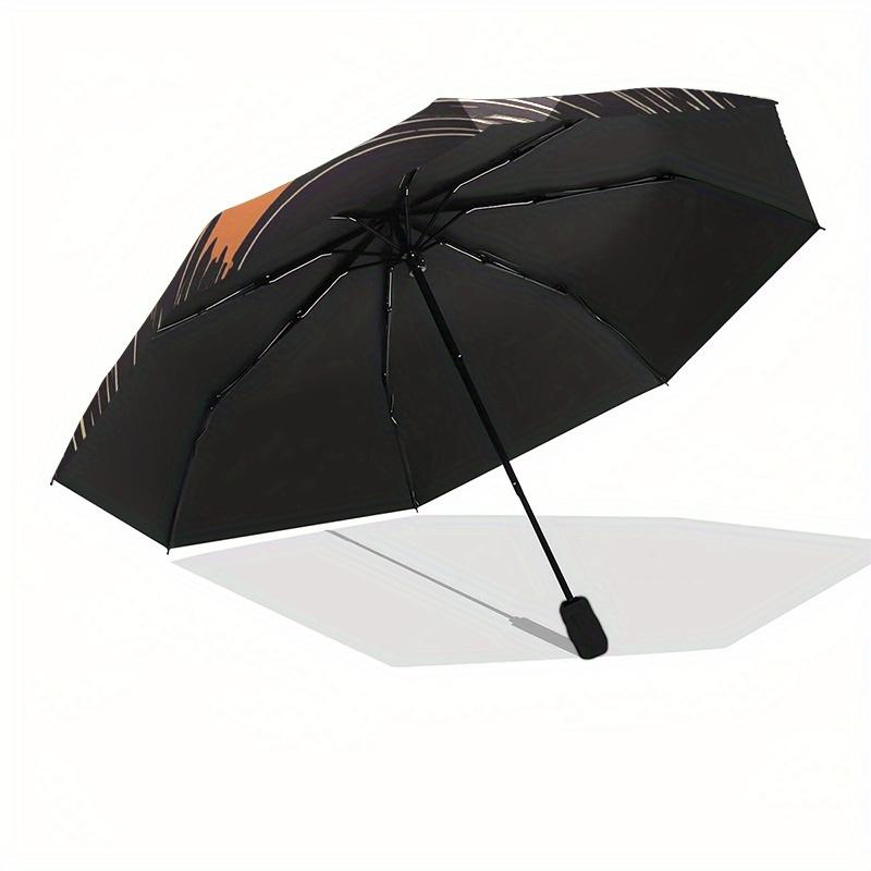 Vibrant Vinyl: Retro Record Art PrintUmbrella, Portable 3-Fold Umbrella for Men & Women,Christmas Gift ES123