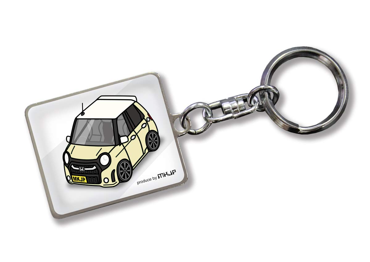 

MKJP Custom Keychain Honda Modulo X JG1 2 White Car Gold N-ONE Base Color золотой