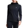 Fila Fitness Knitted Hooded Comfortable Long Sleeve Jacket Women Jackets Deep-Black A11W511503F-BK