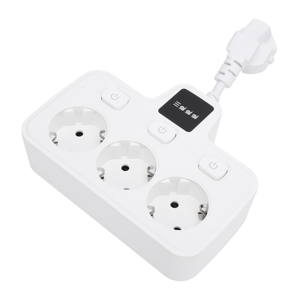Power Socket with Independent   Multi Outlets Adapter 3 Way 2 Prong AC Grounding Outlet Extender