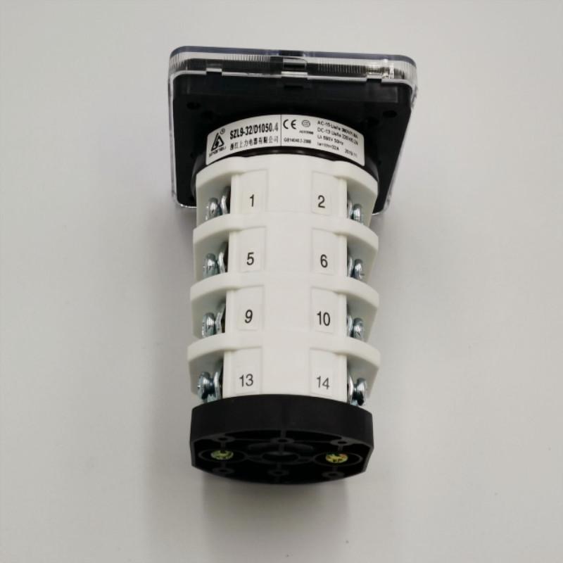690V 32A 16 Terminals 3 Positions (1-0-2) On-Off-On Rotary Cam Changeover Switch SZL9-32/D1050.4