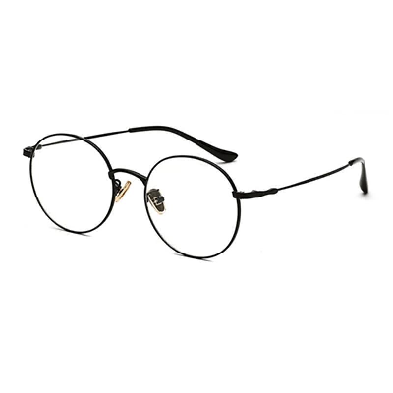 LK77507 Classic Round Glasses Frame_C1 BLACK