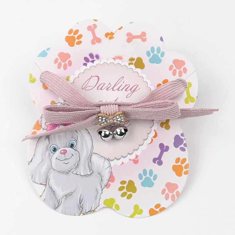 Pet Collar Accessories Bow Cat Bell Necklace Adjustable Corduroy Dog Accessories Pet Supplies