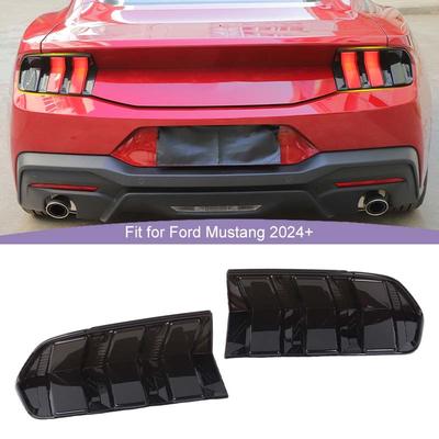 Διακοσμητικά Καλύμματα Φωτός Πίσω Φαναριού Αυτοκινήτου Διακόσμηση ABS Για Ford Mustang 2024 και Μετέπειτα Εξωτερικά Αξεσουάρ ,Καπνιστό Μαύρο