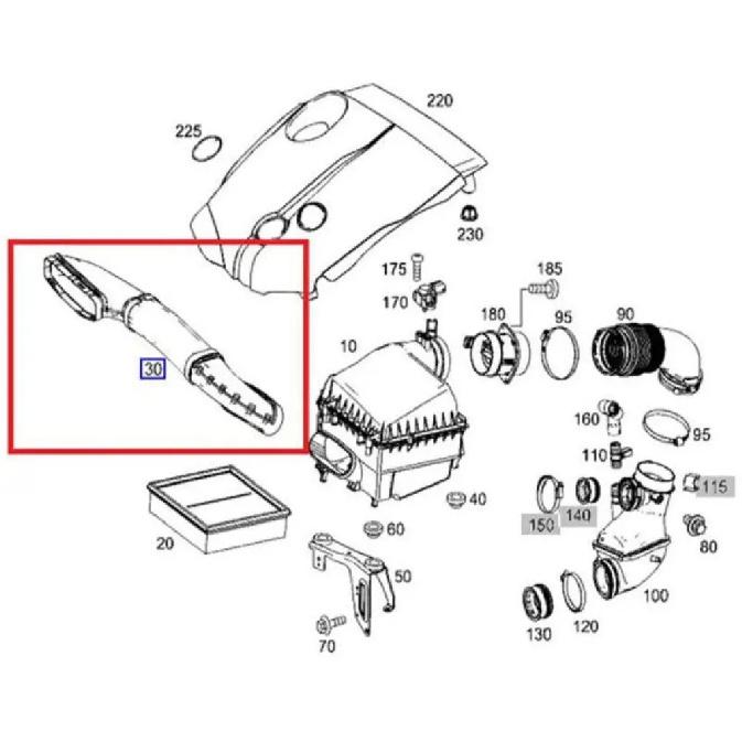 Car Engine Air Intake Hose Pipe Replacement For Mercedes-Benz W176 W246 W117 W156 A B CLA GLA-Class A6510900000 A6510904337