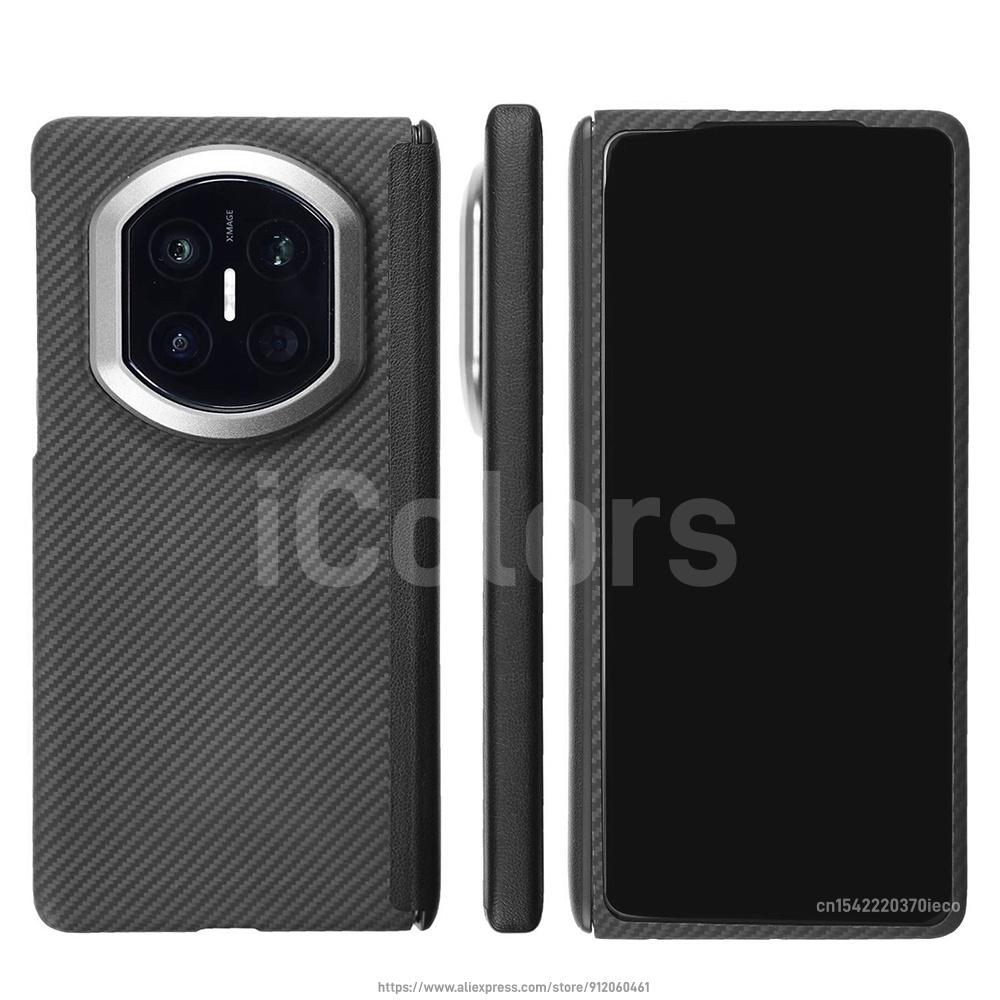 Magnetic Hinge Case For Huawei Mate X7 Central Hinge Protection Cover Aramid Carbon Fiber Magsafe Case Ultra Thin Lightweight