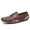 Men's Shoes Genuine Leather Shoes Spring/Summer Breathable Casual Leather Shoes Slip-on Driving Trendy Shoes