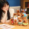 12cm Kawaii Anime Capybara Bread Boba Happy Birthday Plush Toy Creative Stuffed Animals Capybara Toast Doll Bag Pendant Gifts