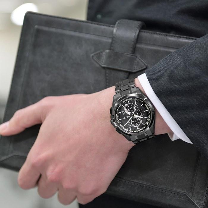 [CITIZEN] Attesa AT8044-56E Radio Watch Titanium Chronograph Black