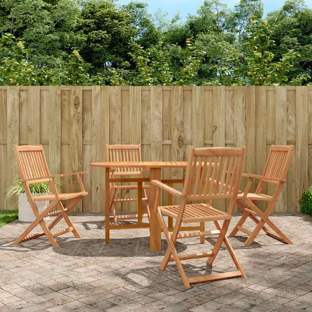 vidaXL 5-tlg. Garten-Essgruppe Klappbar Akazie Massivholz