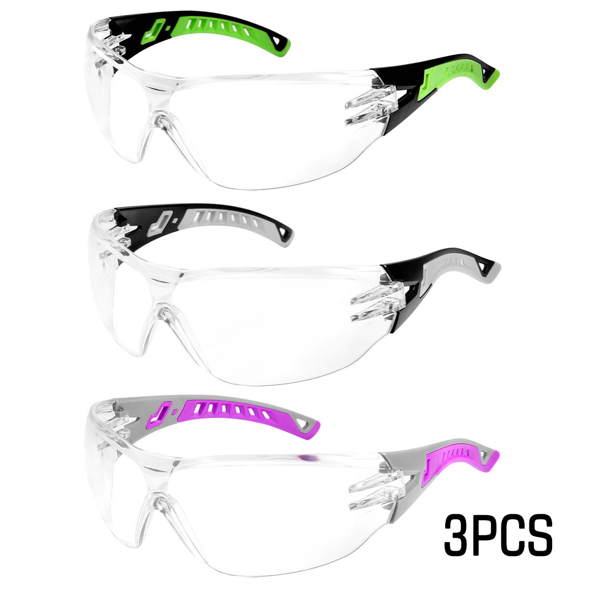 

Clear Safety Glasses for Men Women with Anti-Fog and Scratch Resistant Wrap Around Lenses, ANSI Z87 Certified Protective Eyewear