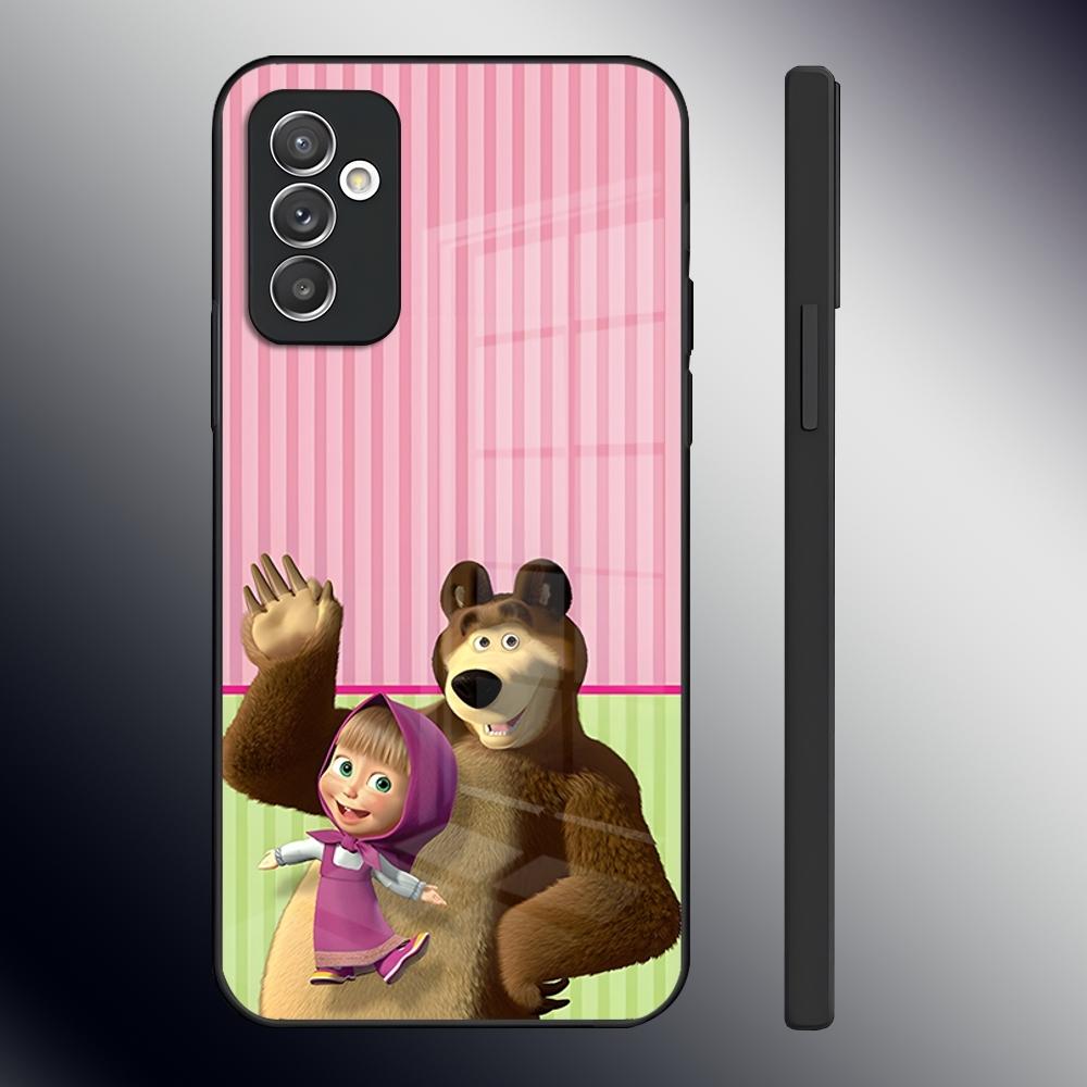 

Cartoon M-Masha And The B-Bear Phone Case For Samsung S26 S24 Ultra S22 S23 S25 S20 Fe S21 Plus A16 A54 A34 A53 Glass Cover Samsung a54 5g
