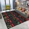 Retro Back To the Future Clock Carpet - 800g/sqm Plush Polyester,Floor Protection Mat for Living Room,Dorm,Kitchen,Bathroom & Terrace - Vint
