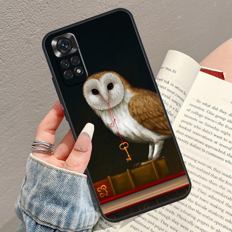 Cartoon Owl Phone Case For Xiaomi Redmi Note 14 13 12 11 9 10 15 Pro Plus 10C 12C 13C 14C 15C Cover
