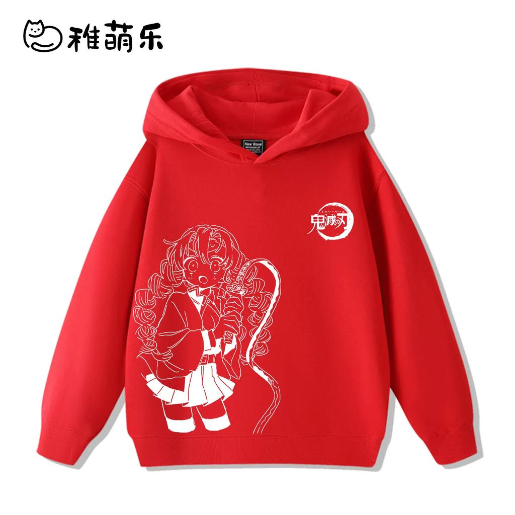 Sweat à capuche doux pour enfants avec impression d'une jolie fille d'anime aux cheveux roses, sweat ample, tissu doux pour le port quotidien des enfants et les sports d'automne en plein air.