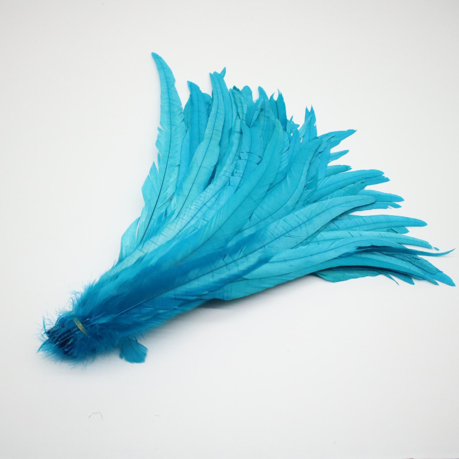 

14-16inch/35-40CM Rooster Feathers for Crafts Carnival Dancers Christmas Plume Home Celebration Jewelry Plumes 50pcs светло-синий
