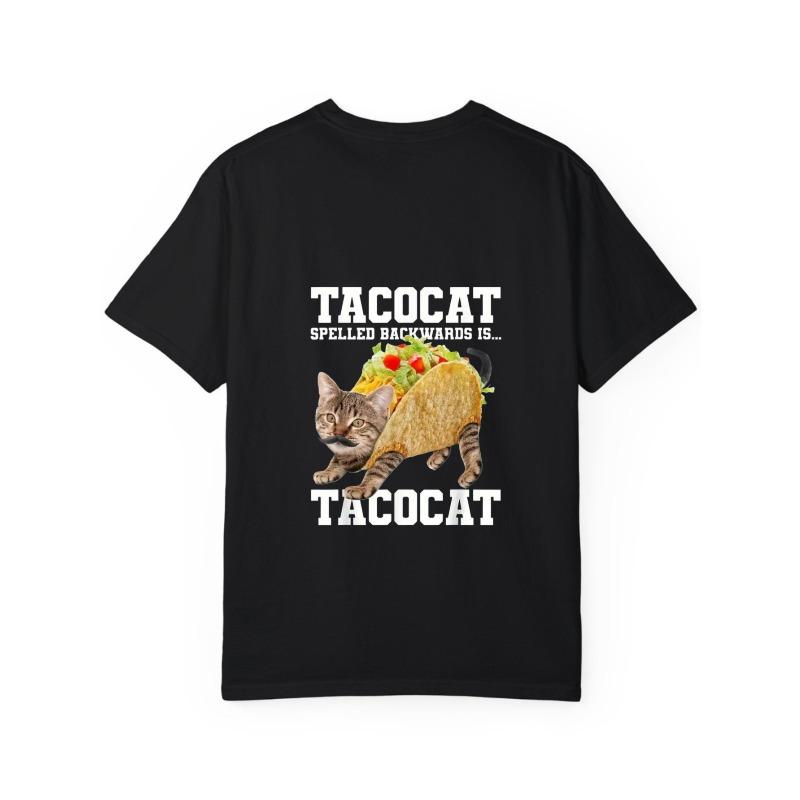 T-Shirt Weiß Taco Katze mit Text und Katze im Taco-Design für Freizeitkleidung