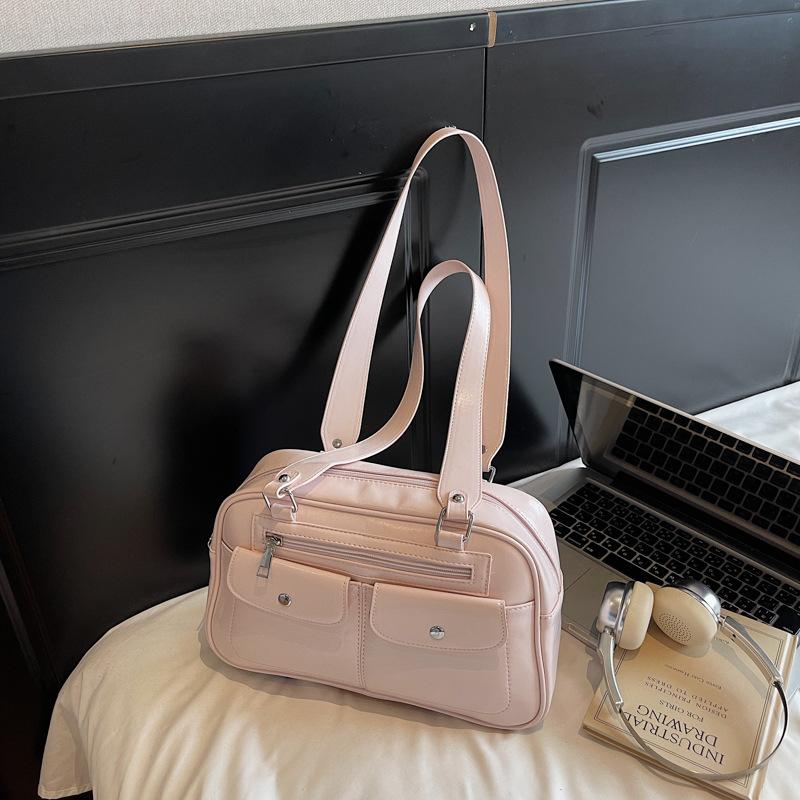 High-value fashionable retro women's bowling bag 2025 new popular messenger bag fashionable shoulder bag