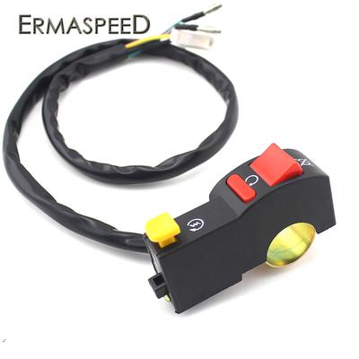 12V Universal Motorcycle Handlebar Switch ON/OFF Button 7/8'' 22mm Start/Kill Motorcycle Light Switch for Scooter Pit Dirt