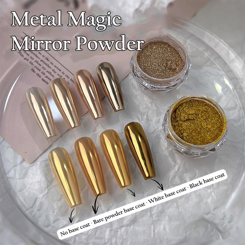 1 Jar Nail Art Mirror Powder Super Bright Pearl Metal Shiny Decorative Dust High-End Feelings Nail Decoration Accessories