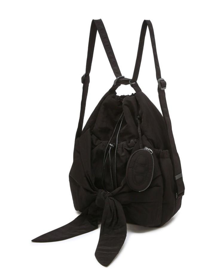 Athe Vanessabruno [Ruban] Black Ribbon Backpack And Shoulder Bag L Aaba6F901Bk