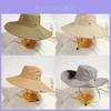 Summer Quick Dry Wide Brim Fisherman Hat With Sun Protection For Outdoor Hiking Camping