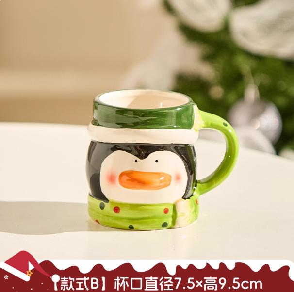 Snowman Mug Creative Large Capacity Ceramic Cup Coffee Cups Lovely Men and Women Birthday Christmas Gift Breakfast Cup