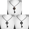 Gothic Hecate Moon Goddess Necklace With Glass Key Pendant For Women