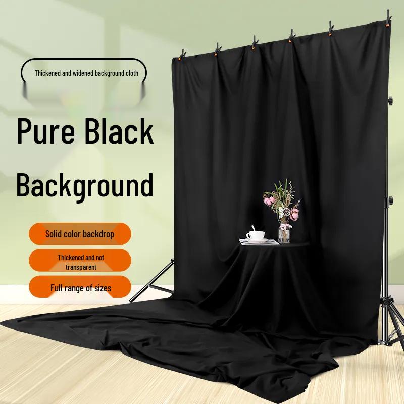 Tela de Fondo Fotográfico Gruesa en Blanco y Negro para Estudio y Sesiones de Retrato