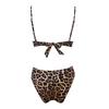 New Women's Bikini Split Print Swimwear Women's Leopard Print Push Up Women's low-waist Swimwear For Female Two Piece Beachwear