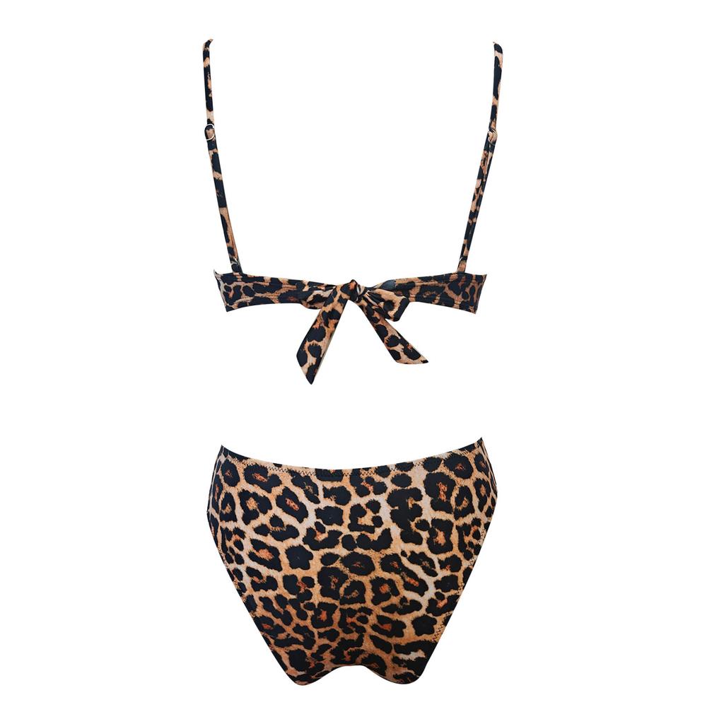 New Women's Bikini Split Print Swimwear Women's Leopard Print Push Up Women's low-waist Swimwear For Female Two Piece Beachwear