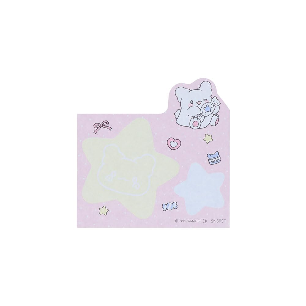 Stationery Hanamaru Obake Sanrio Characters Sticky Blocks with Your Favorite S2849658 Sun-Star Notes, Die-Cut Patterns, Pink,