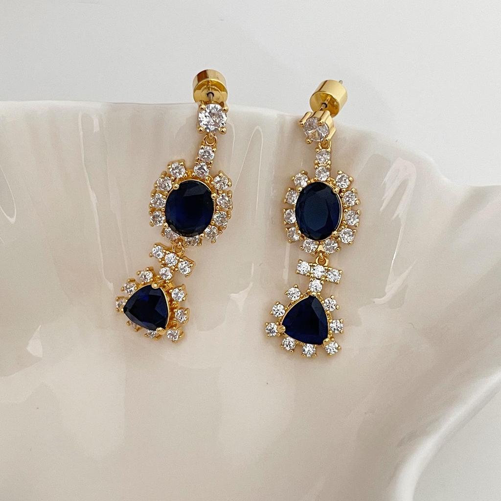 Elegant French Drip Earrings - High-End Gold & Silver for Women