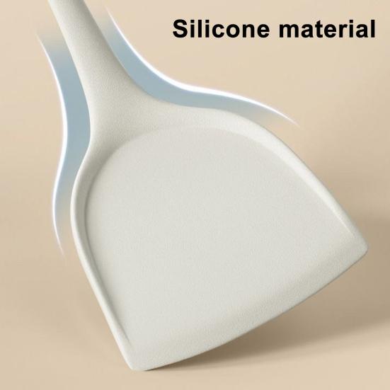 Silicone Spatula Non-Stick Cookware Safe Turner & Slotted Spoon Heat-Resistant Scratch-Free Easy-Clean Kitchen Utensils for Frying Stirring Serving