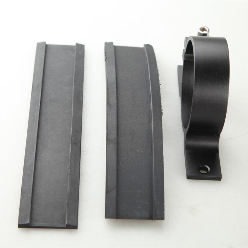 ID(With Rubber insert) 60mm&52mm Fuel Pump Mount Bracket Clamp Cradle Anodised Single With 2 Inserts Black