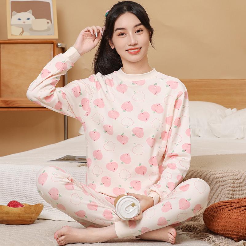 Children's Pure Cotton Thermal Underwear Set - Boys and Girls Pajamas for Autumn