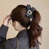 Korean Style Bow Banana Clip Elegant Ponytail Holder Shark Clip Women Vertical Clip  Banquet