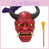 Nuova Maschera Giapponese in Resina Hannya Corna da Diavolo Rosse 2024 Per Accessori Costume Festa di Halloween