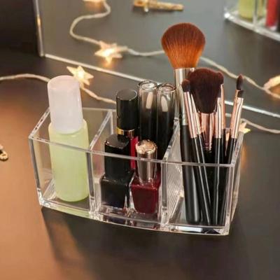 Transparent Lipstick Cosmetic Makeup Makeup Brush Tool Storage Box Case Makeup Brush Holder Table Organizer Makeup Tool