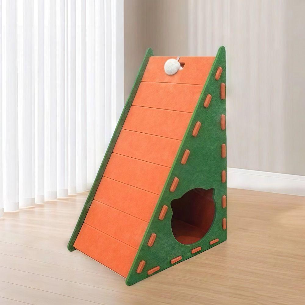 2-in-1 Cat Scratcher House Felt Cat Claw Board Climbing House Fun Cat House  Cat Play
