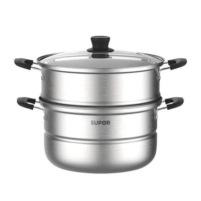 SUPOR Stainless Steel Steamer & Frying Pan Set