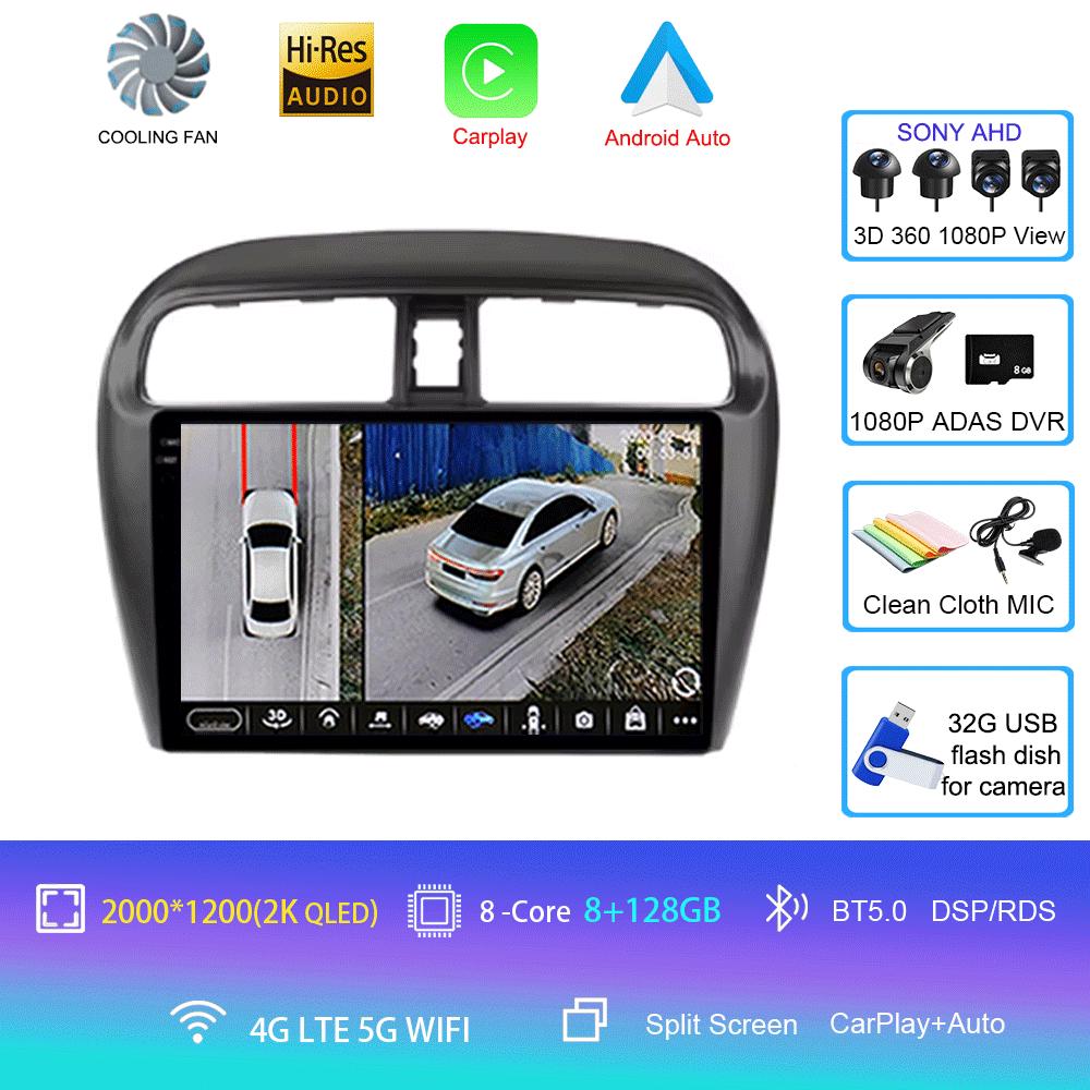 Android 14 Car Radio For Mitsubishi Mirage Attrage 2012-2018 Space Star 2014 Gps Navigation Stereo Multimedia