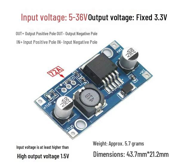 LM2596S Adjustable 3A DC-DC Buck Converter Voltage Regulator (Exceeds LM2576)