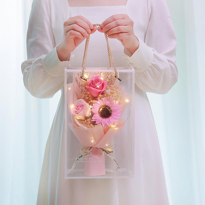 

Eternal Life Flower Bouquet Roses Sunflower Soap Flower Starry Sky Dried Flower Bouquet Valentine S Day Gift Festival Home Decor