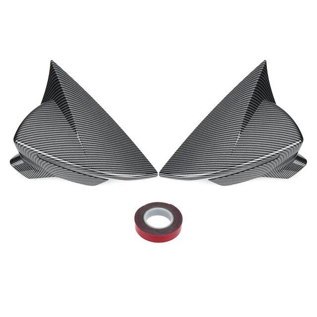 Gloss Black / Carbon Fiber Wing Mirror Covers Caps For Seat Leon MK3 MK3.5 5F ST FR Cupra 2013- Rearview Mirror Case Cover