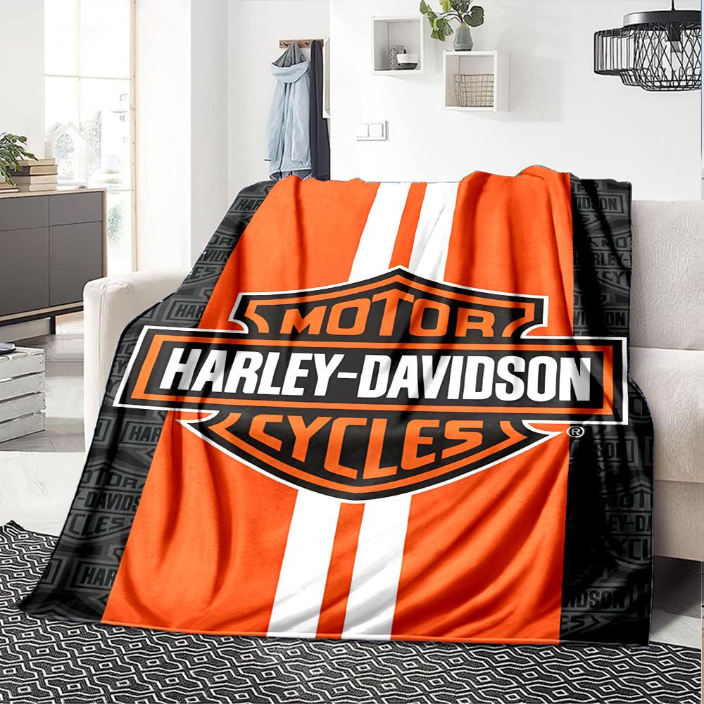 1 pezzo Coperta Harley-Davidson, Regalo, per Uomini e Donne, Coperta Morbida, Buona per Divano Letto Divano Viaggio, Coperta Leggera in Flanella