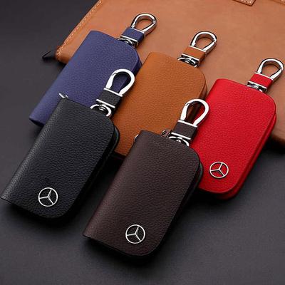 XDFMN1 Hot 2026 New For Benz Leather Car Key Case Key Fob Cover Shell Bag Wallet Keychains For Mercedes Benz AMG W204 W205 W212 W213 W2